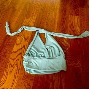 Turquoise tie together crop top